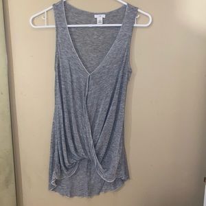 Grey crossover Tank top